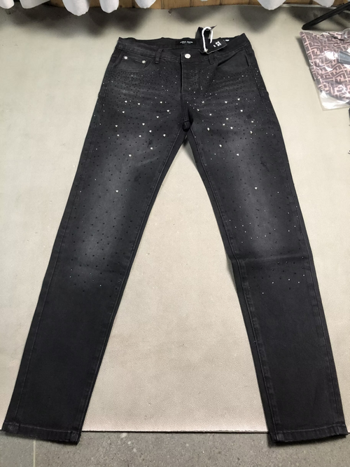 Purple Brand Jeans – Noir Rhinestones & Paint Splatter
